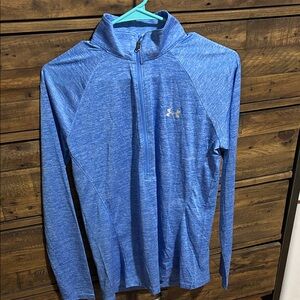 Under Armour Heathered Light Blue Quarter-Zip Pullover Size Medium